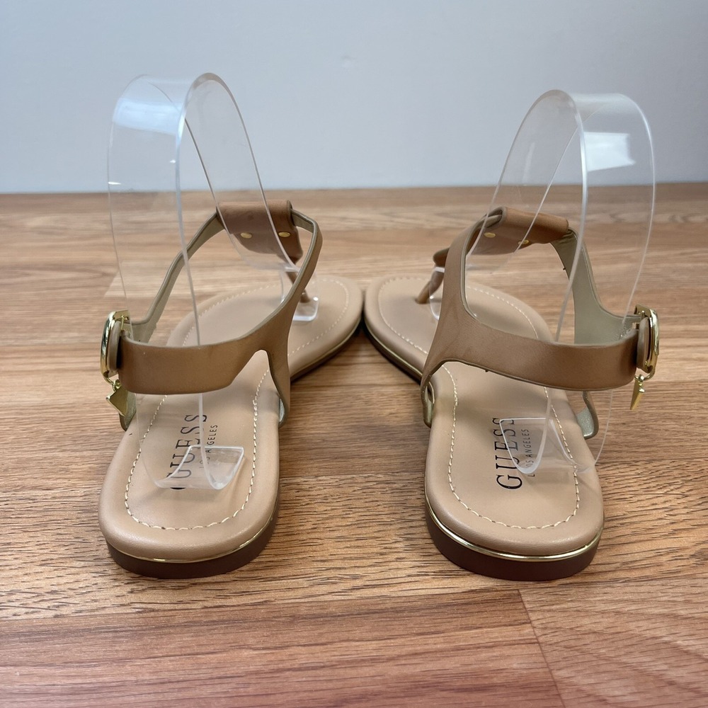 Guess Caramel T-Strap Women's Sandals Tan Size 6 NEW - Picture 6 of 10